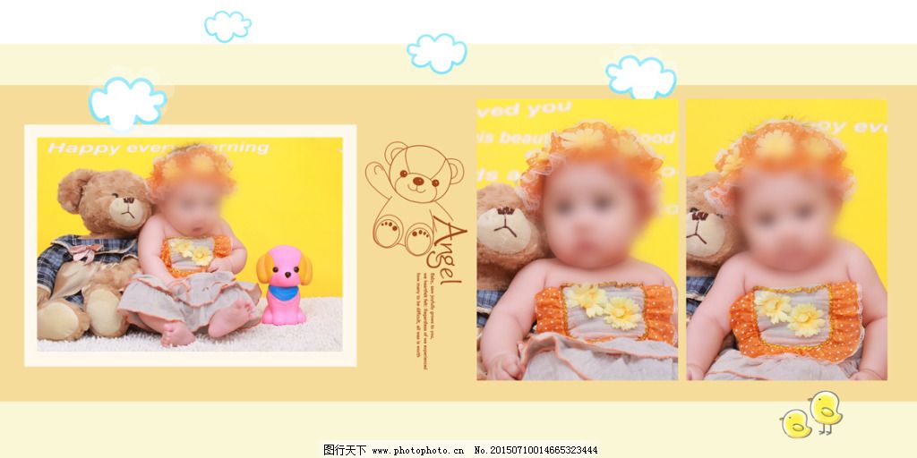 儿童摄影必备 精选影楼儿童相册制作模板免费下载